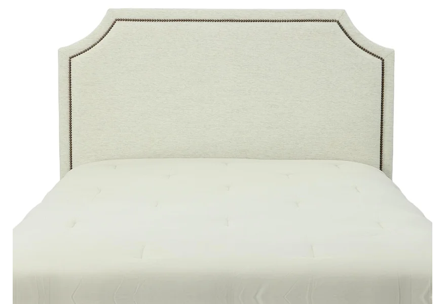 Custom Upholstered Beds Queen Headboard by Bassett at Esprit Decor Home Furnishings